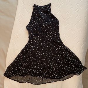 Topshop Glittery Star Print Halter Dress - Size 2